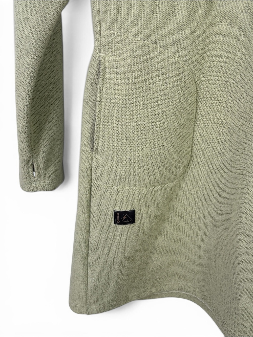 DESO Supply Co Velma Fleece Cowl Neck Dress Sage Green M - Picture 3 of 13